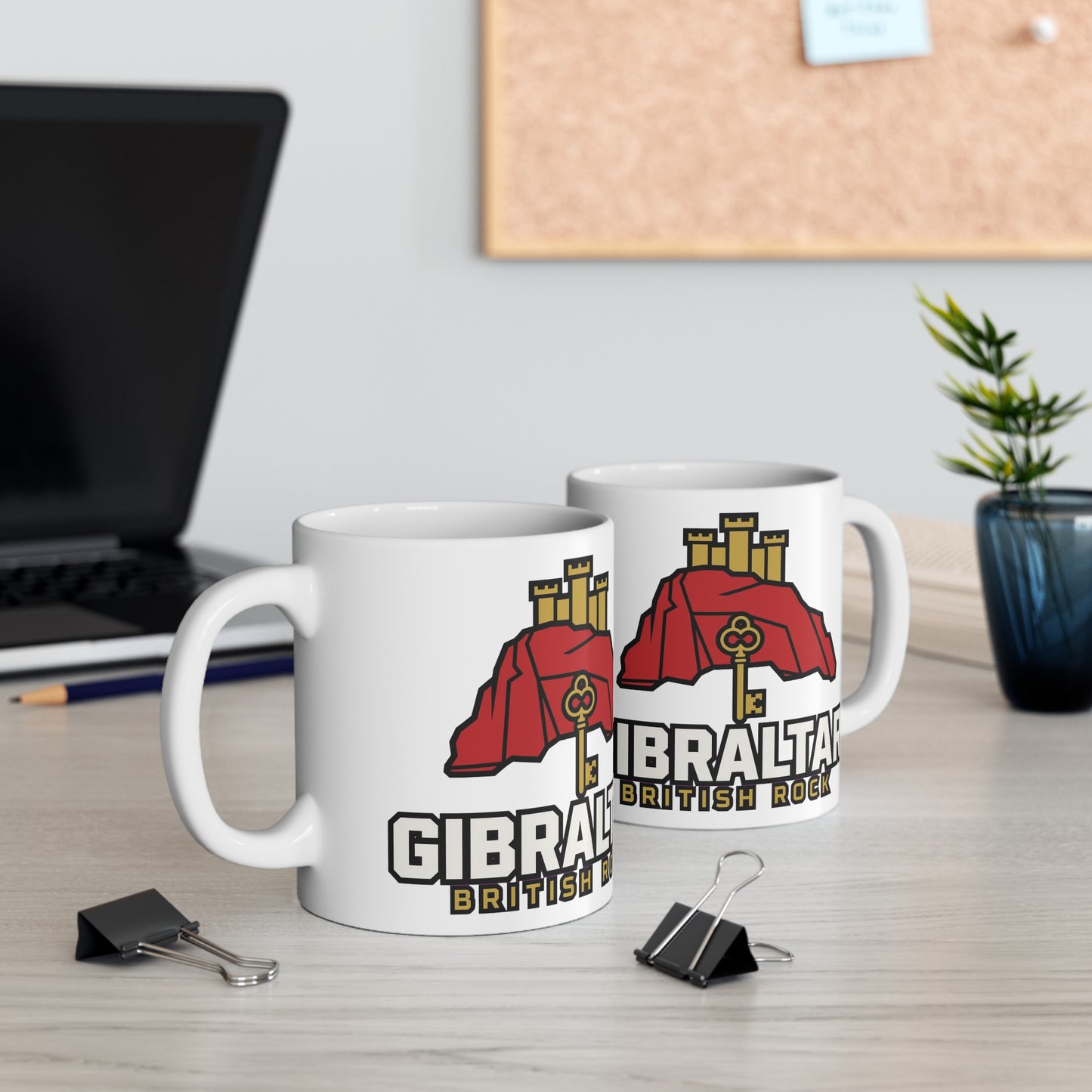 Gibraltar British Rock Ceramic Coffee Cups, 11oz, 15oz