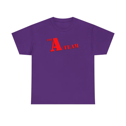 A-Team Graphic Tee — Retro Red Logo Vintage Crew T-Shirt