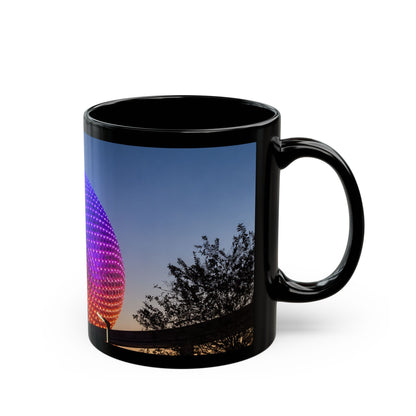 Epcot Spaceship Earth Sunset Mug — Colorful Neon Globe Coffee Cup (11oz/15oz)
