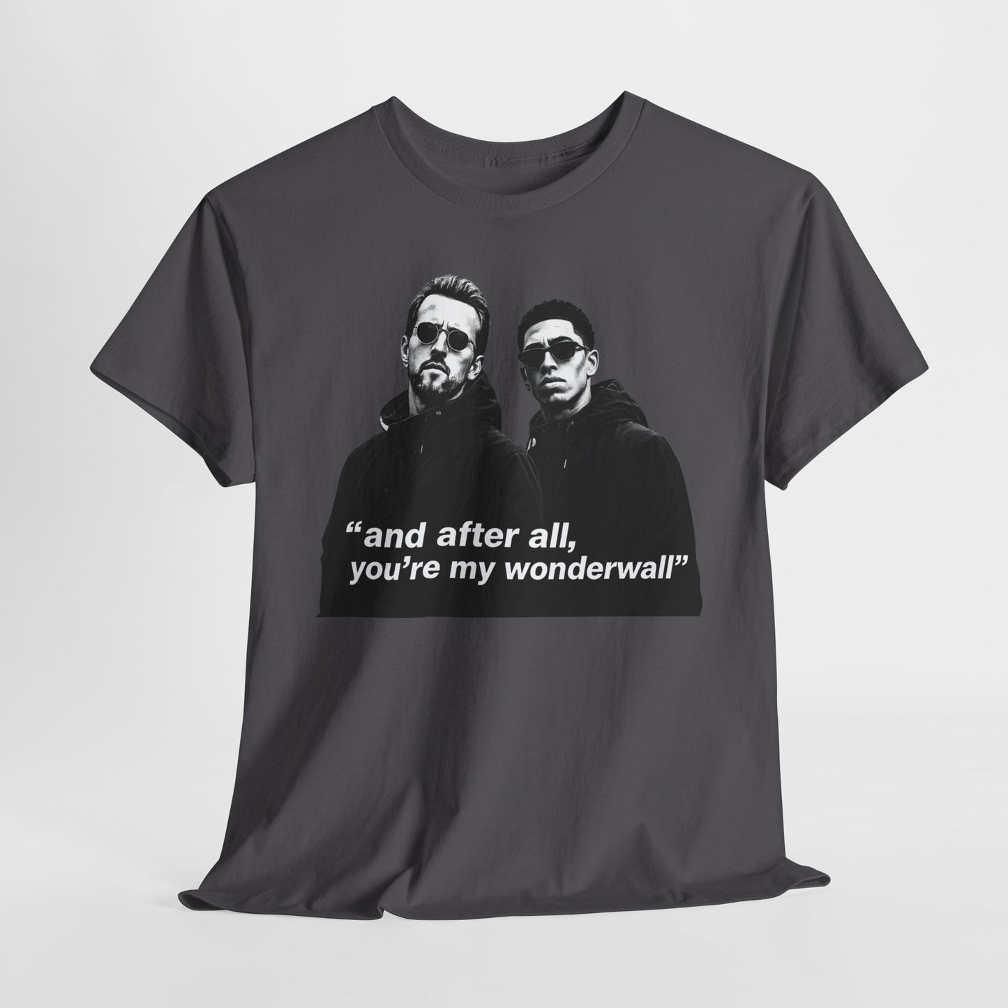 Kane and Bellingham Wonderwall Lyric T-Shirt — ‘and after all, you’re my wonderwall’ Retro Band Tee
