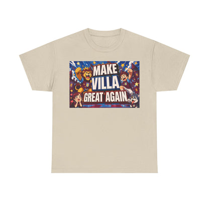 Aston VIlla Make Villa Great Again T-Shirt — Funny Political Parody Tee
