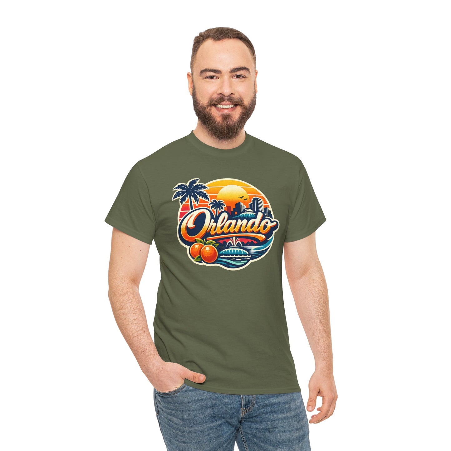Orlando Retro Sunset T-Shirt — Vintage Florida Vacation Tee
