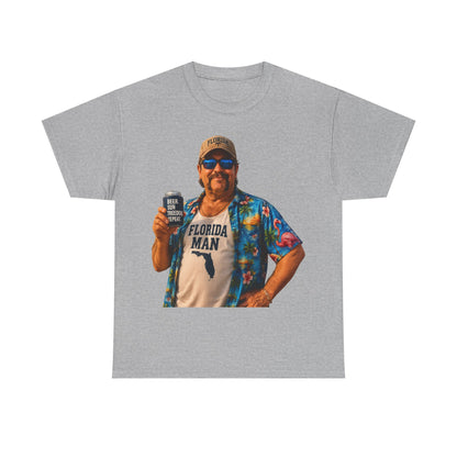 Florida Man Graphic Tee — Funny Vacation Shirt with Hawaiian Shirt Design