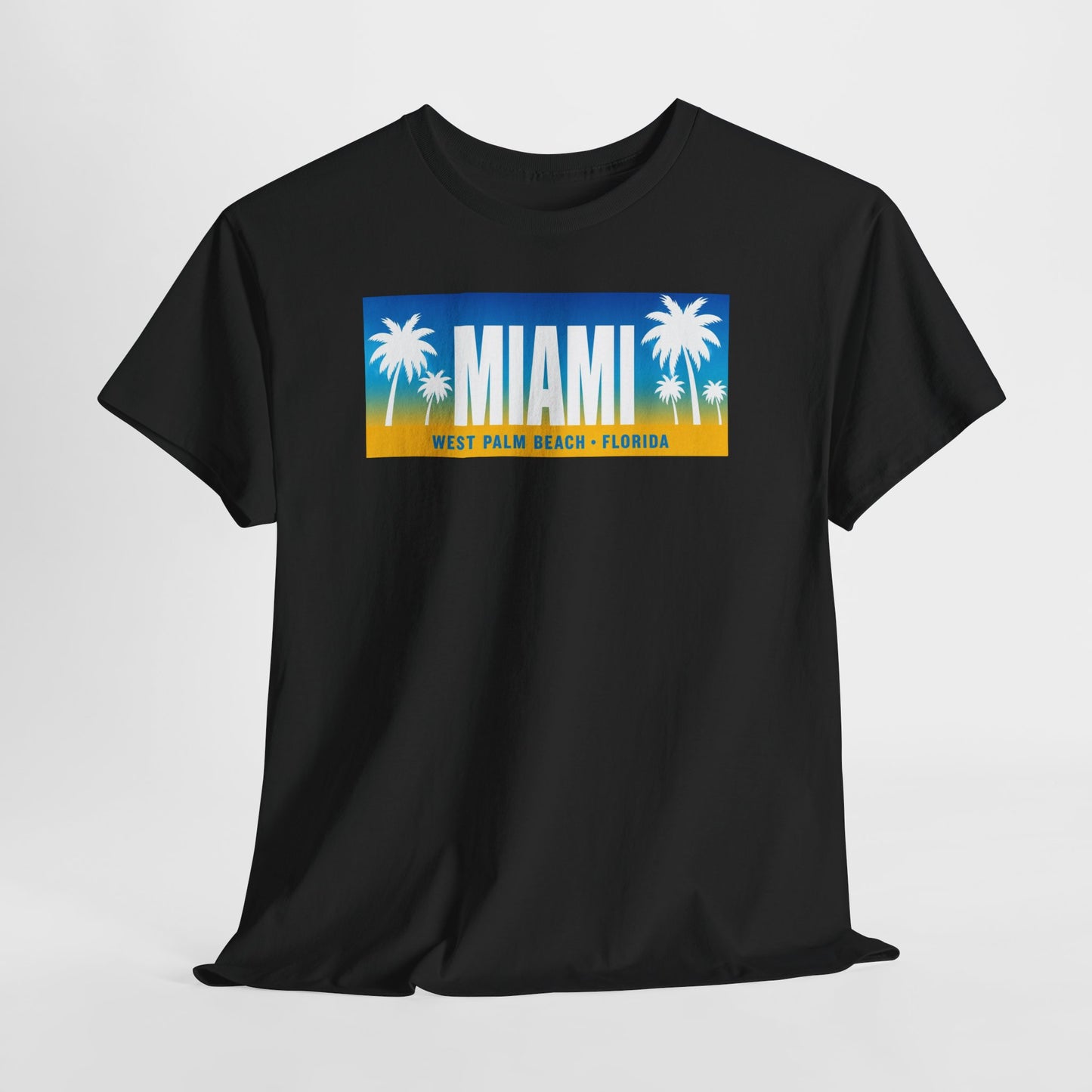 Miami West Palm Beach Vintage Tee — "MIAMI" Beach Palm Trees T‑Shirt