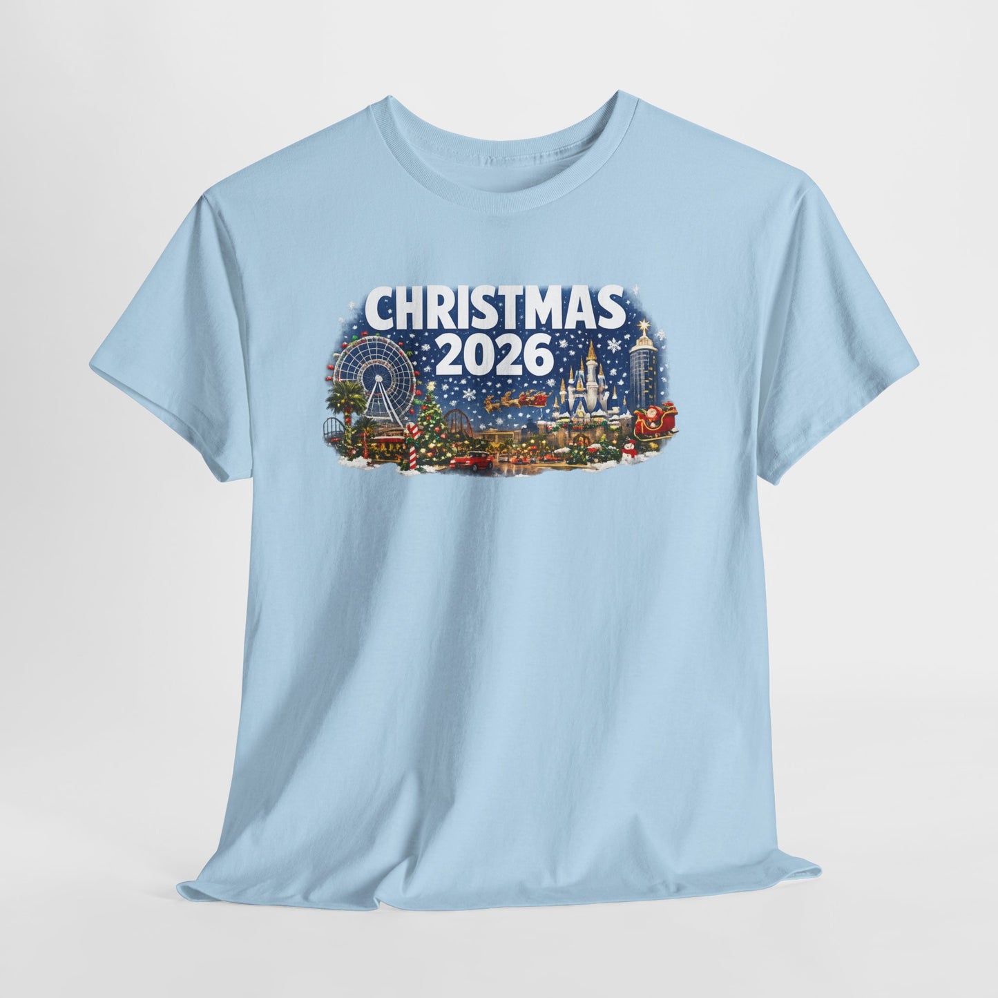 Christmas 2026 Holiday Tee — Festive Winter Village Graphic T-Shirt