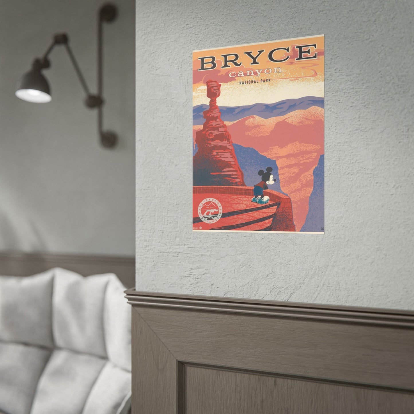 Bryce Canyon National Park Retro Travel Poster — Rolled Poster