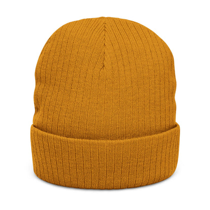 United Embroidered Ribbed Beanie — Cozy Knit Winter Hat