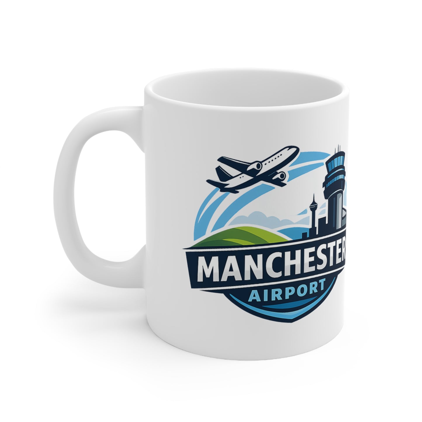 Manchester Airport Ceramic Coffee Mug — 11oz & 15oz Traveller Souvenir