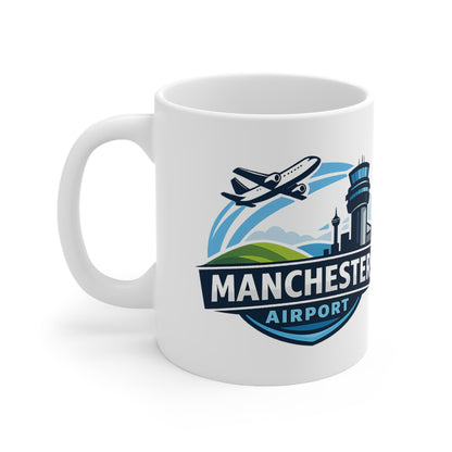 Manchester Airport Ceramic Coffee Mug — 11oz & 15oz Traveller Souvenir