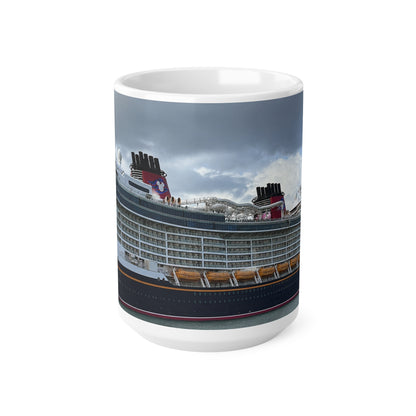 Disney Cruise Ship Coffee Mug — Panoramic Oceanliner Photo Mug (11oz & 15oz)