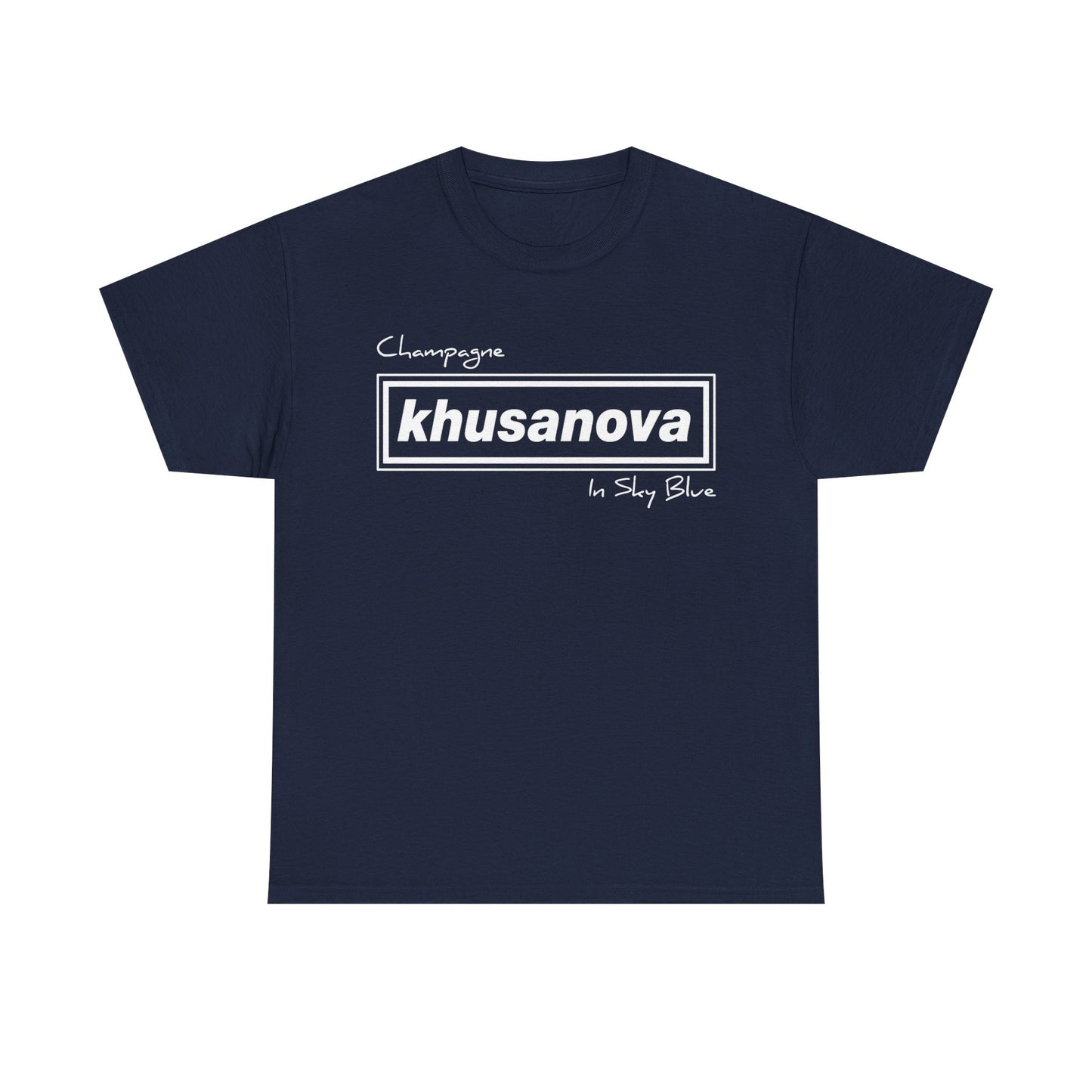Khusanova Logo T-Shirt — Minimal Black Graphic Tee
