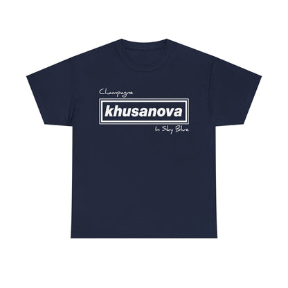 Khusanova Logo T-Shirt — Minimal Black Graphic Tee