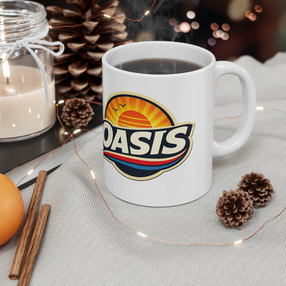 Oasis Sunrise Ceramic Mug — 11oz & 15oz Coffee Cup
