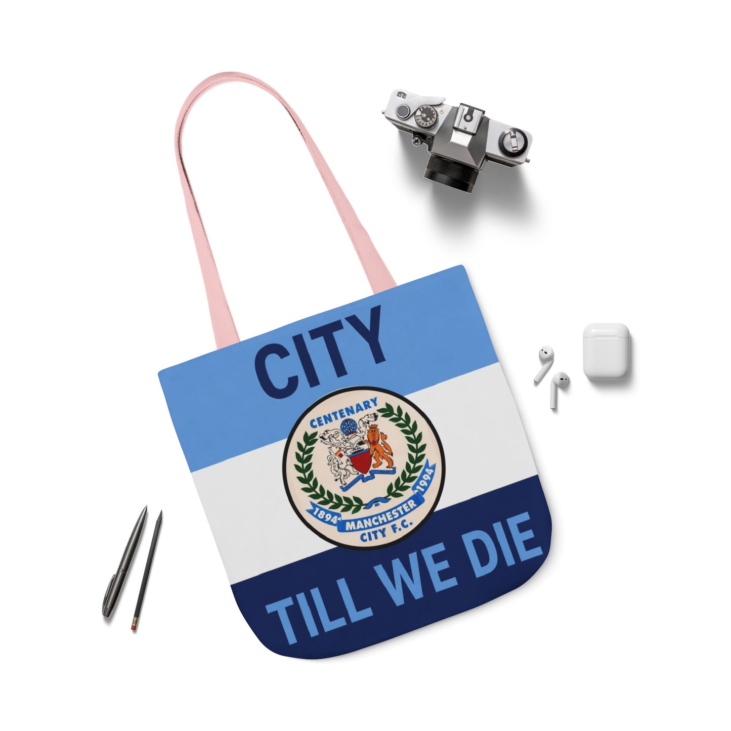 City Till We Die Canvas Tote Bag — Football Fan Flag Tote