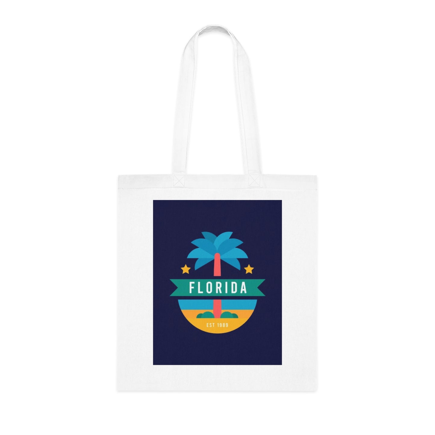 Florida Palm Beach Tote Bag – Retro State Travel Cotton Tote