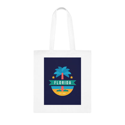 Florida Palm Beach Tote Bag – Retro State Travel Cotton Tote