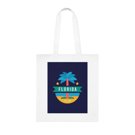 Florida Palm Beach Tote Bag – Retro State Travel Cotton Tote