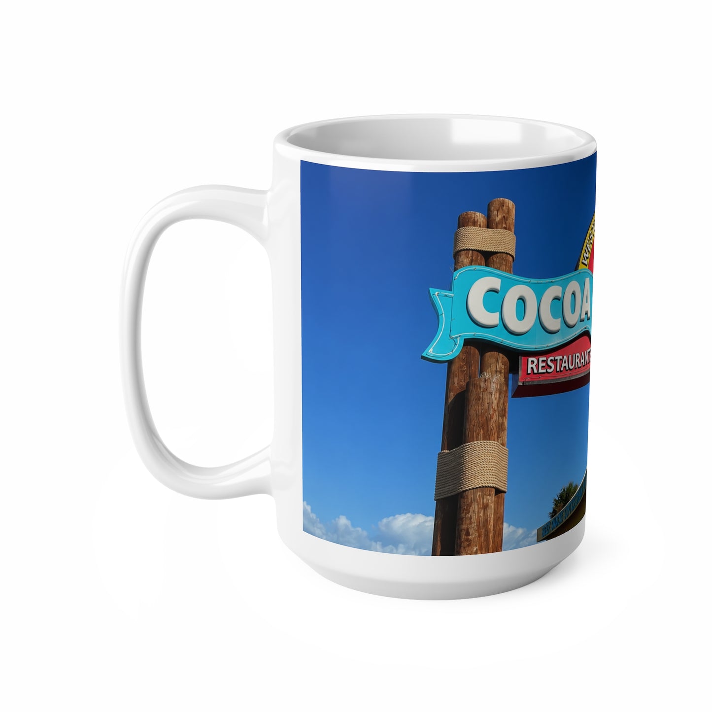 Cocoa Beach Pier Ceramic Coffee Mug — 11oz & 15oz Souvenir Beach Mug