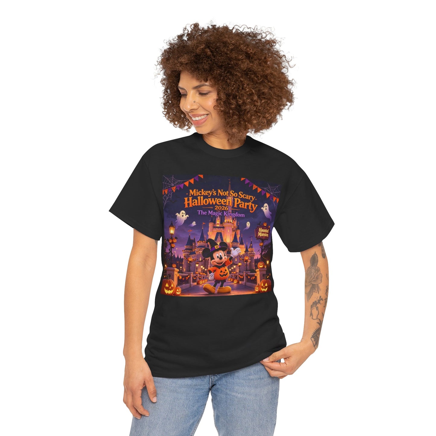 Halloween Mickey T-Shirt — "Not So Scary Halloween Party" Castle Graphic Tee