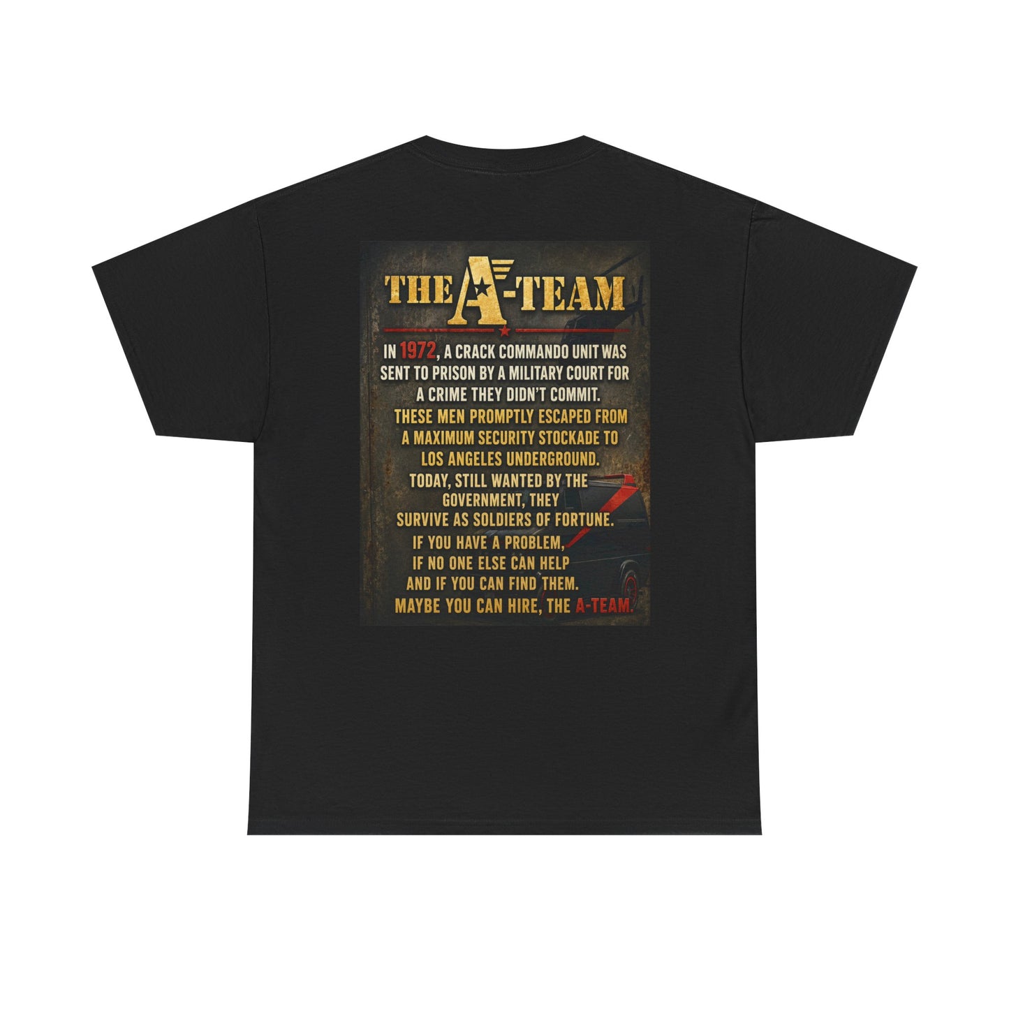 A-Team Graphic Tee — Retro TV Series Logo & Character Poster T-Shirt
