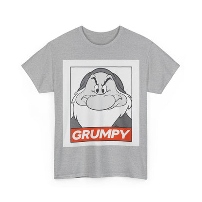 Grumpy Dwarf Graphic Tee — Vintage Cartoon Face "GRUMPY" Shirt