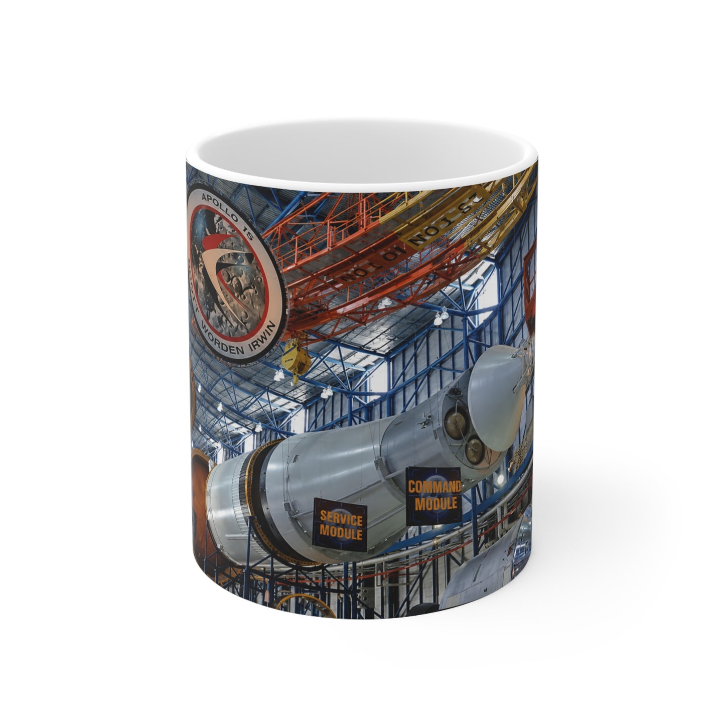 Space Shuttle Exhibit Ceramic Mug — NASA Apollo Patch Gallery Coffee Cup (11oz & 15oz)