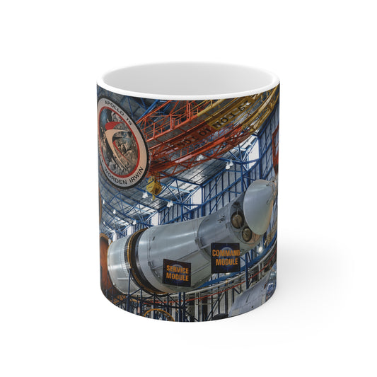 Space Shuttle Exhibit Ceramic Mug — NASA Apollo Patch Gallery Coffee Cup (11oz & 15oz)