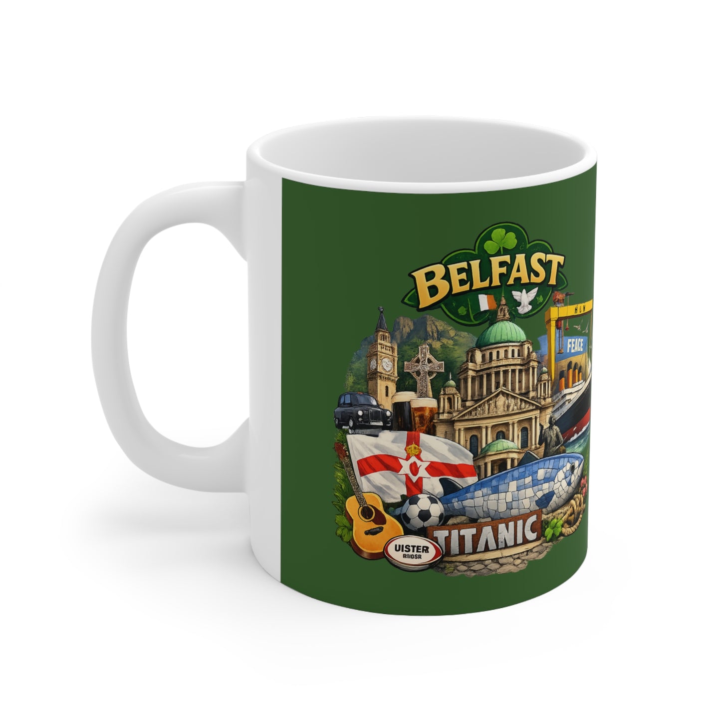 Belfast Landmark Coffee Mug — Titanic, City Sights & Irish Icons (11oz/15oz)