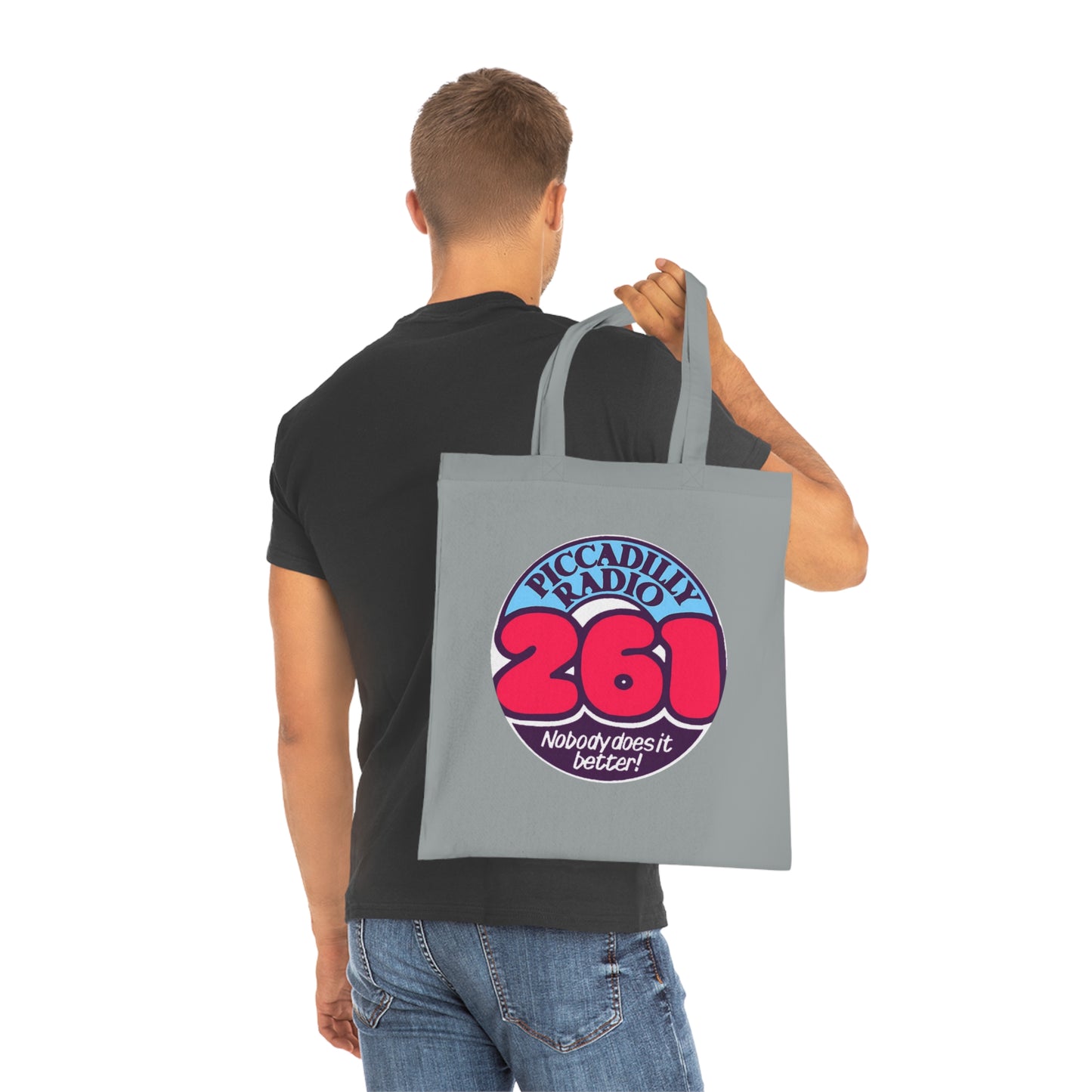 Piccadilly Radio 261 Retro Logo Tote Bag – 'Nobody Does It Better' Cotton Shopper