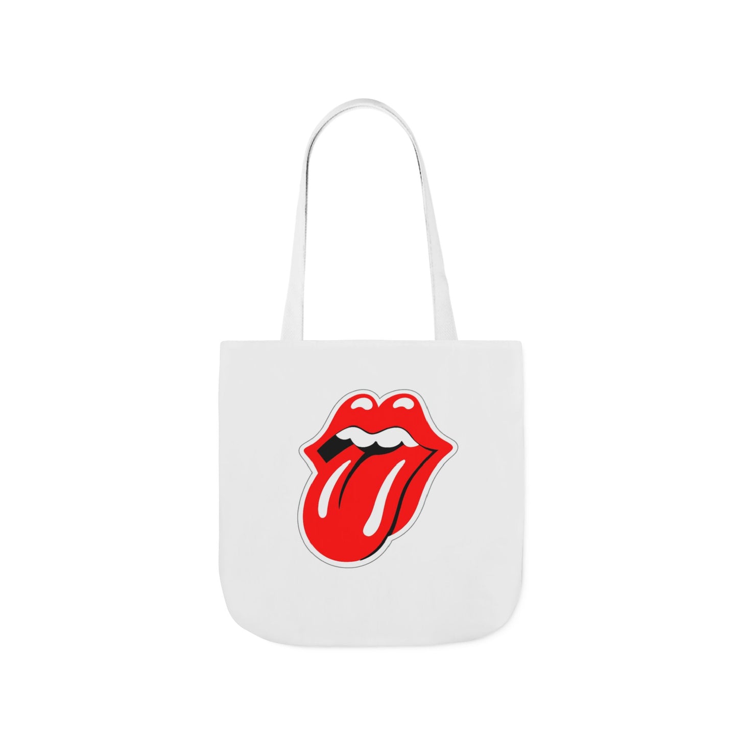 Rock & Roll Tongue Canvas Tote Bag — Retro Lip Graphic