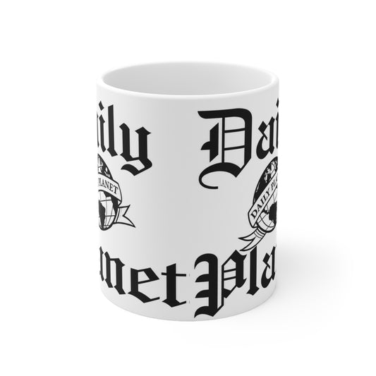 Daily Planet Logo Coffee Mug — Retro Newsroom 11oz/15oz Ceramic