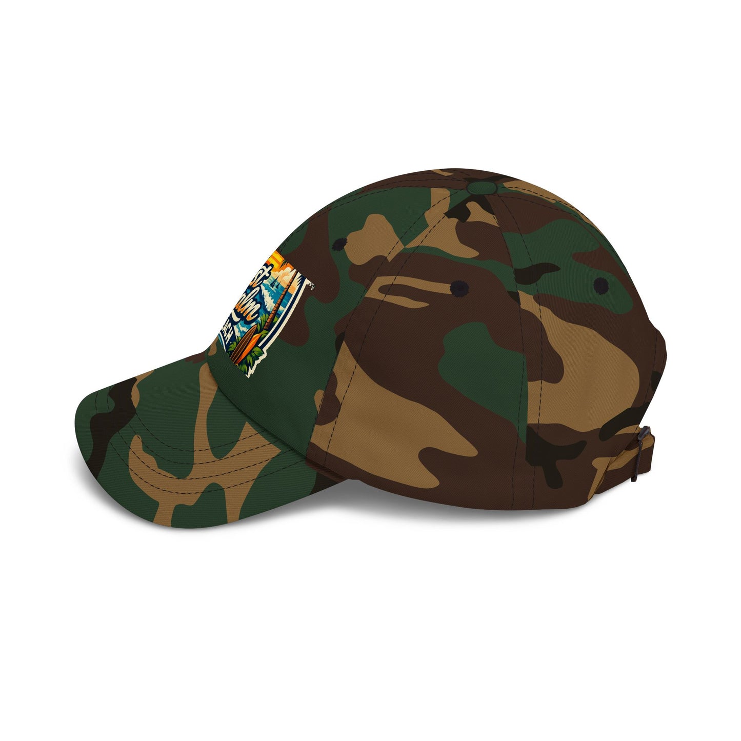 West Palm Beach Dad Cap — Vintage Surfboard Floral Beach Hat