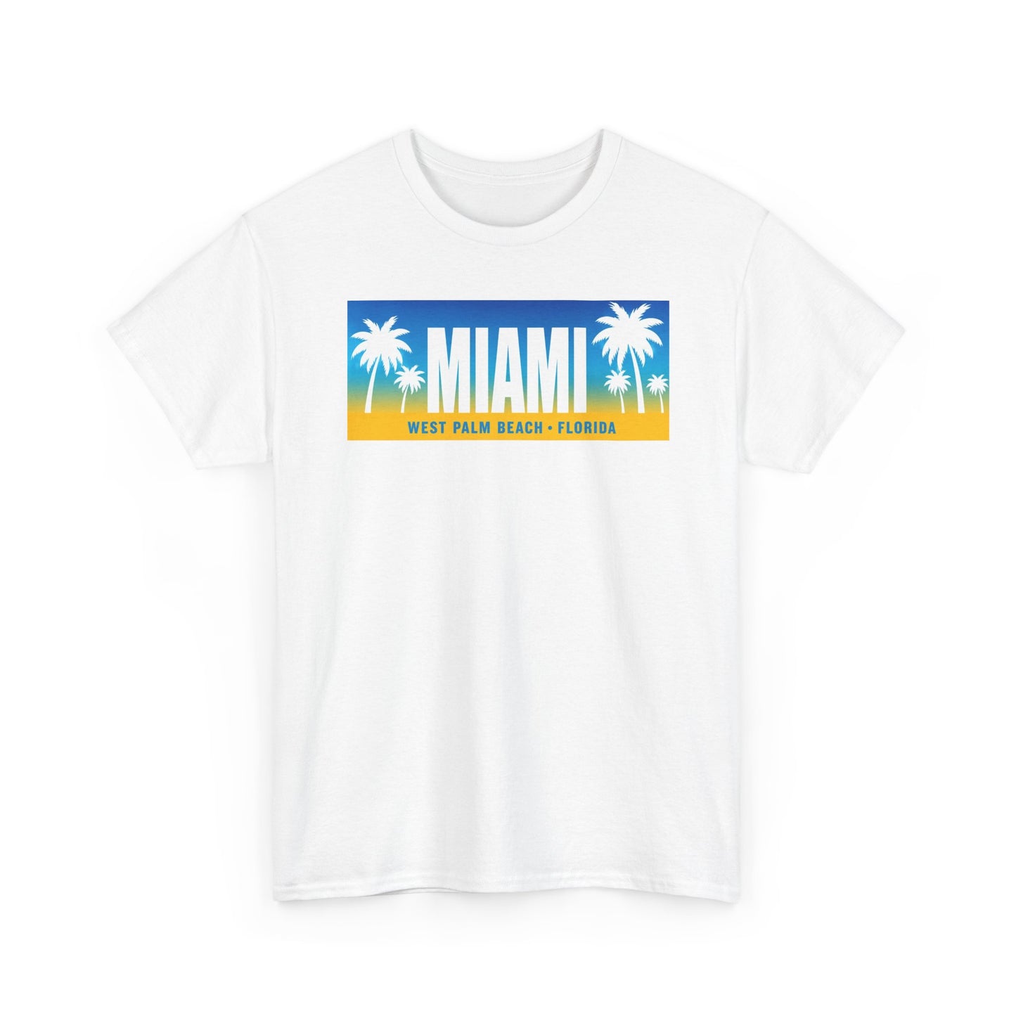 Miami West Palm Beach Vintage Tee — "MIAMI" Beach Palm Trees T‑Shirt