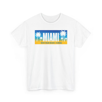 Miami West Palm Beach Vintage Tee — "MIAMI" Beach Palm Trees T‑Shirt