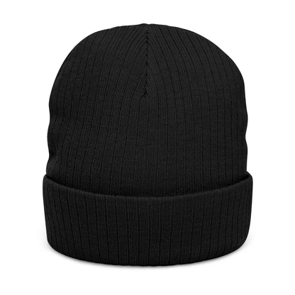 United Embroidered Ribbed Beanie — Cozy Knit Winter Hat