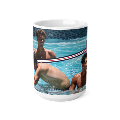 England Photo Pool Party Coffee Mug — Ceramic 11oz & 15oz