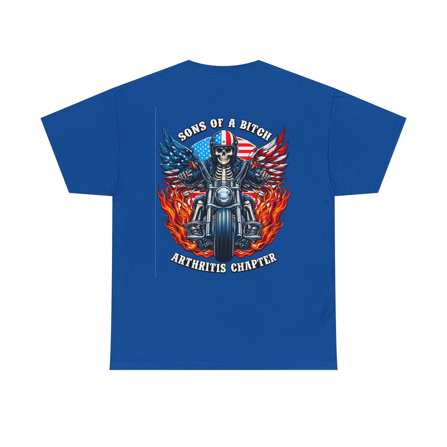 Motorcycle Skull Tee — "Sons of a B***h" Patriotic Biker Shirt