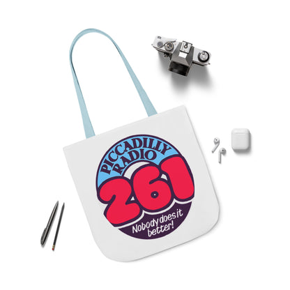 Tote Bag — Retro 'Piccadilly Radio 261' Vintage Logo Canvas Tote
