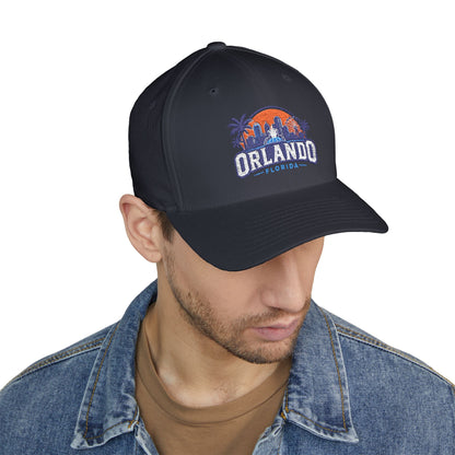 Orlando Florida Embroidered Baseball Cap — Sunset Skyline Hat