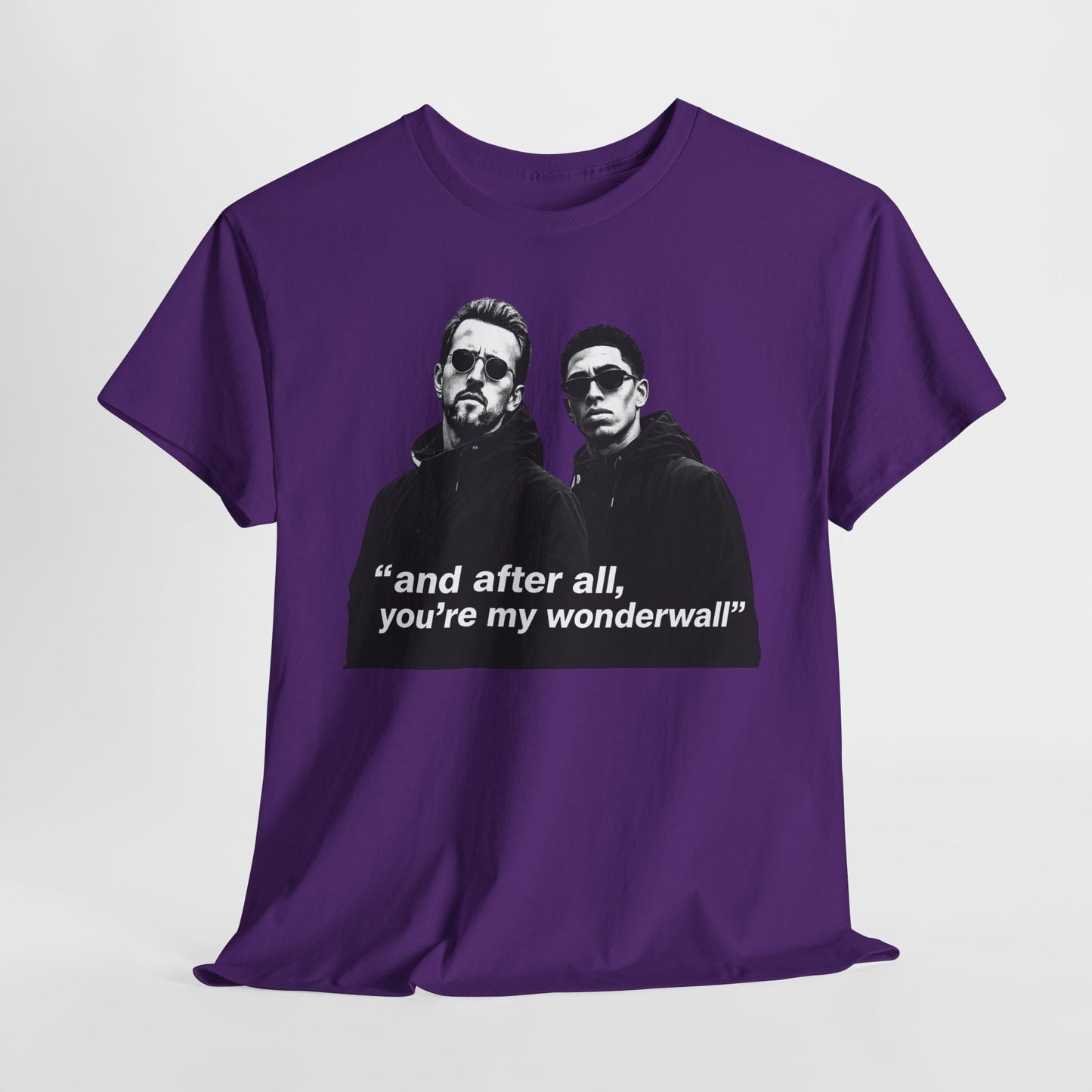 Kane and Bellingham Wonderwall Lyric T-Shirt — ‘and after all, you’re my wonderwall’ Retro Band Tee
