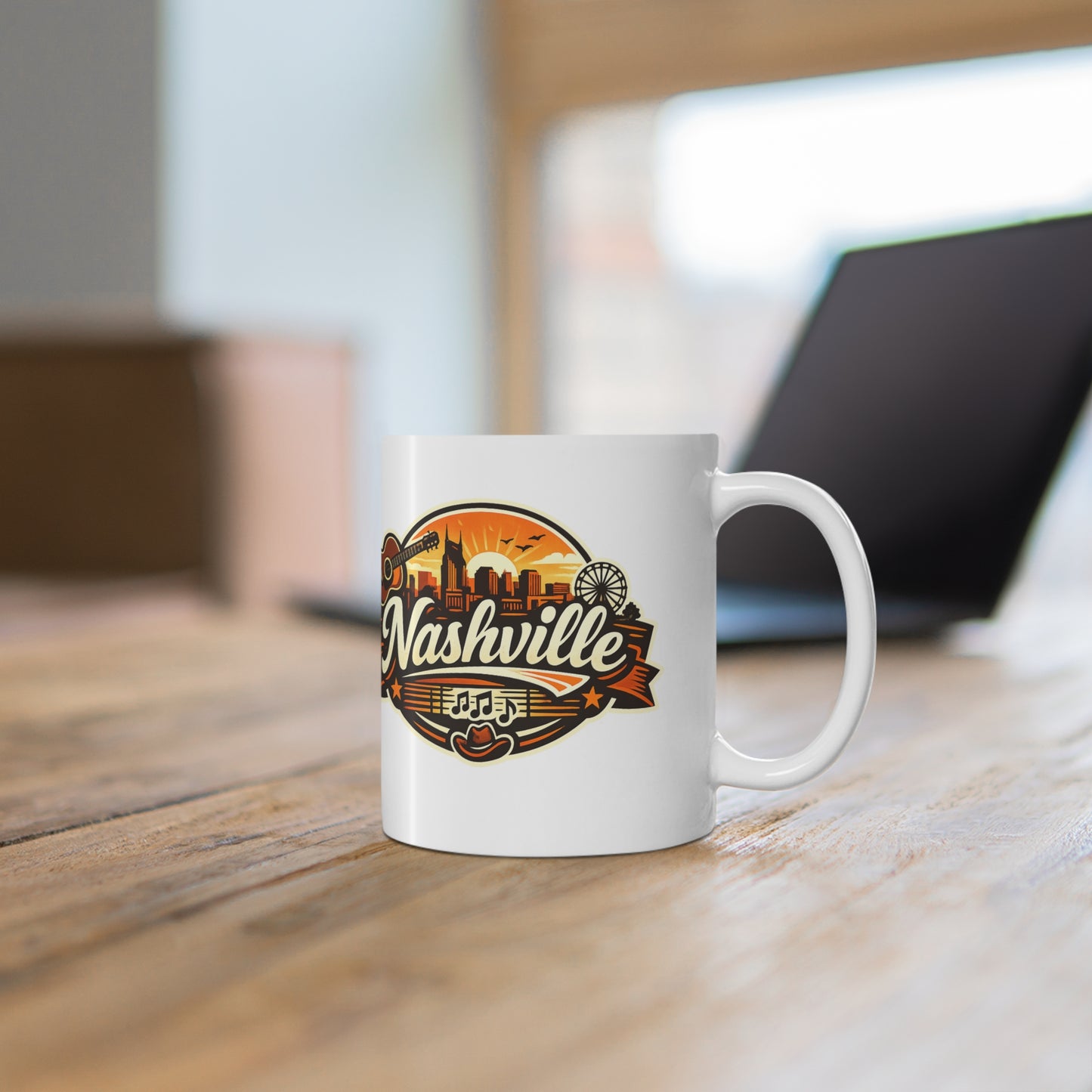 Nashville Ceramic Coffee Cups, 11oz, 15oz