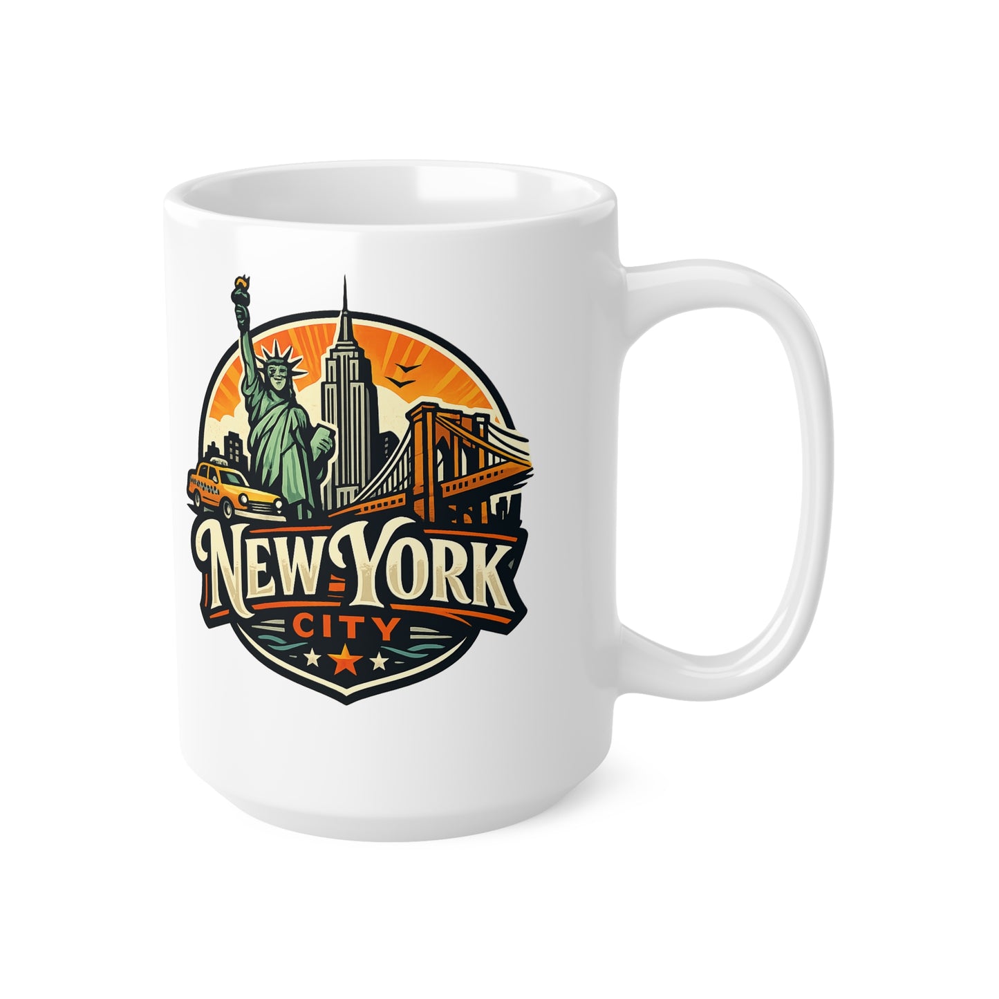 New York City Ceramic Coffee Cups, 11oz, 15oz