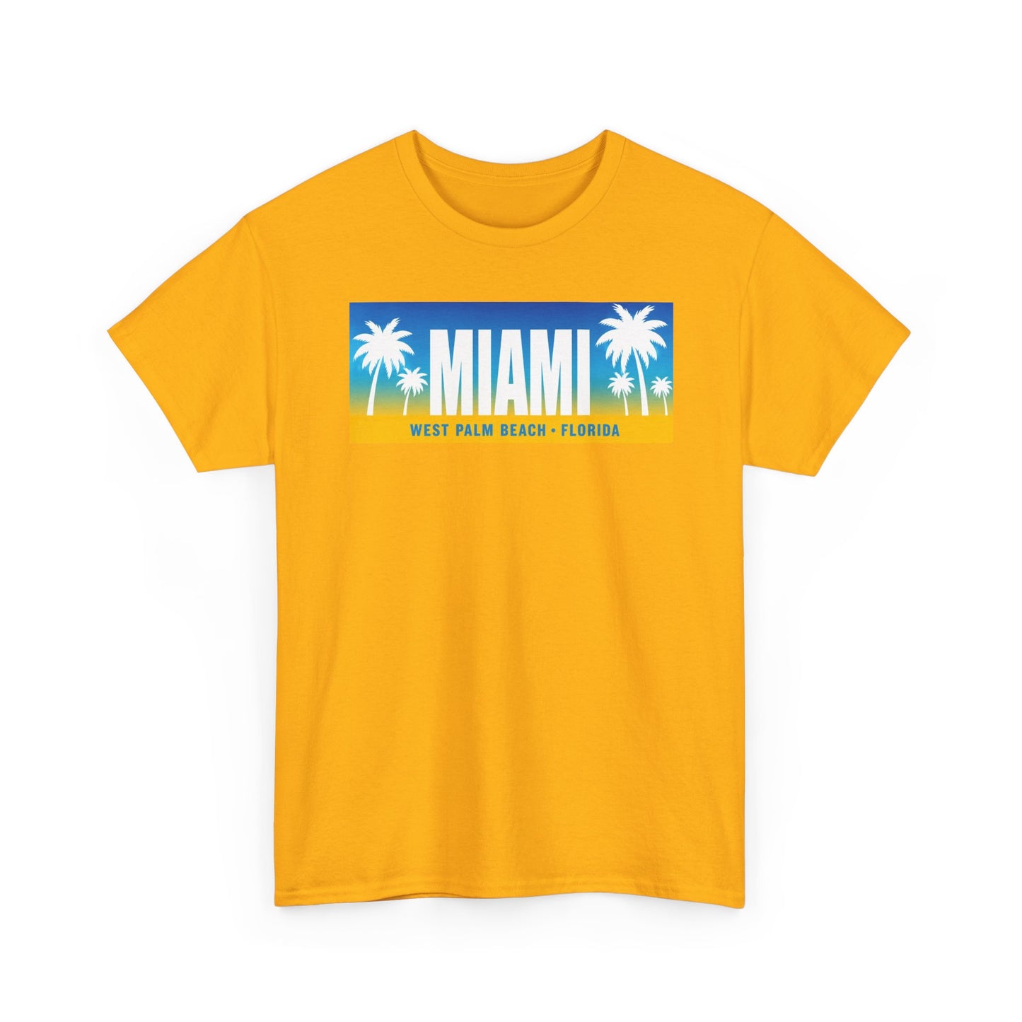 Miami West Palm Beach Vintage Tee — "MIAMI" Beach Palm Trees T‑Shirt