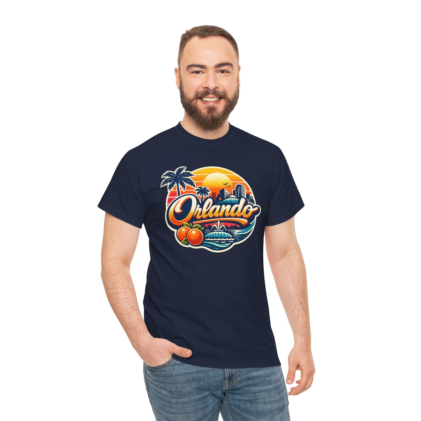 Orlando Retro Sunset T-Shirt — Vintage Florida Vacation Tee