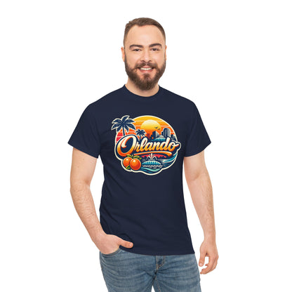 Orlando Retro Sunset T-Shirt — Vintage Florida Vacation Tee