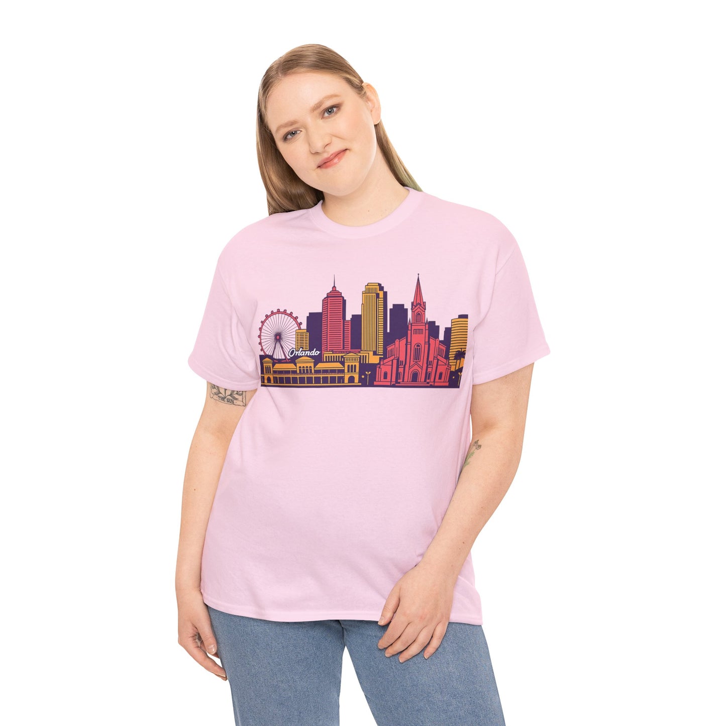 Orlando City Skyline T-Shirt — Colorful Urban Landmark Graphic Tee