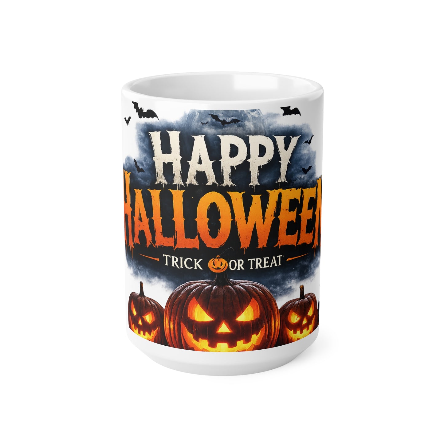 Happy Halloween Coffee Mug — Jack-o'-Lantern Pumpkin Trick or Treat Ceramic Mug (11oz & 15oz)