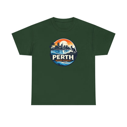 Perth Sunset Graphic Tee — Western Australia Beach Skyline T-Shirt