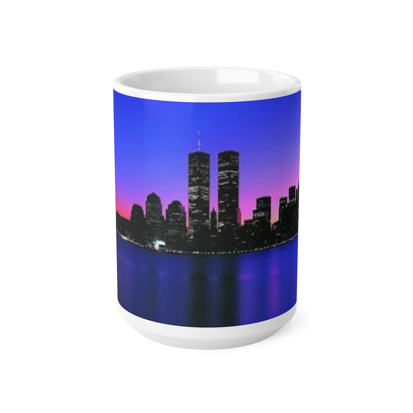 New York City Skyline Coffee Mug — Twilight Urban Landscape Ceramic Mug (11oz & 15oz)