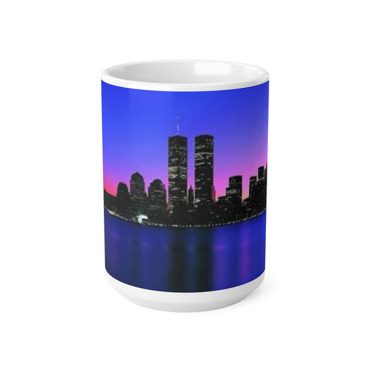 New York City Skyline Coffee Mug — Twilight Urban Landscape Ceramic Mug (11oz & 15oz)